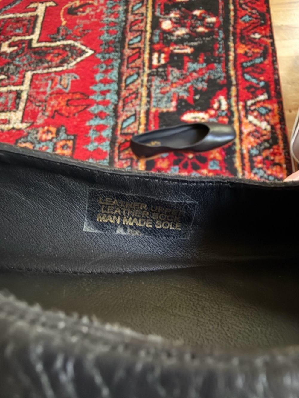 Coach and Four Black Leather Square-Toe Ballet Flats - Size 6 - Picture 4 of 5